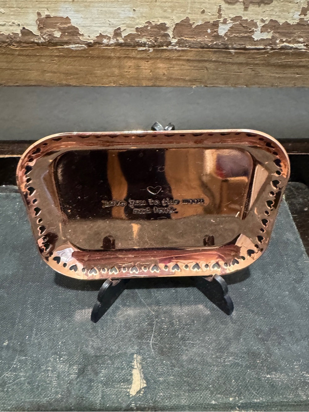 Decorative Copper-like Trinket Dish - Love You to the Moon